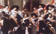 Frans Hals Banquet of the Officers of the Civic Guard of St Adrian oil on canvas
